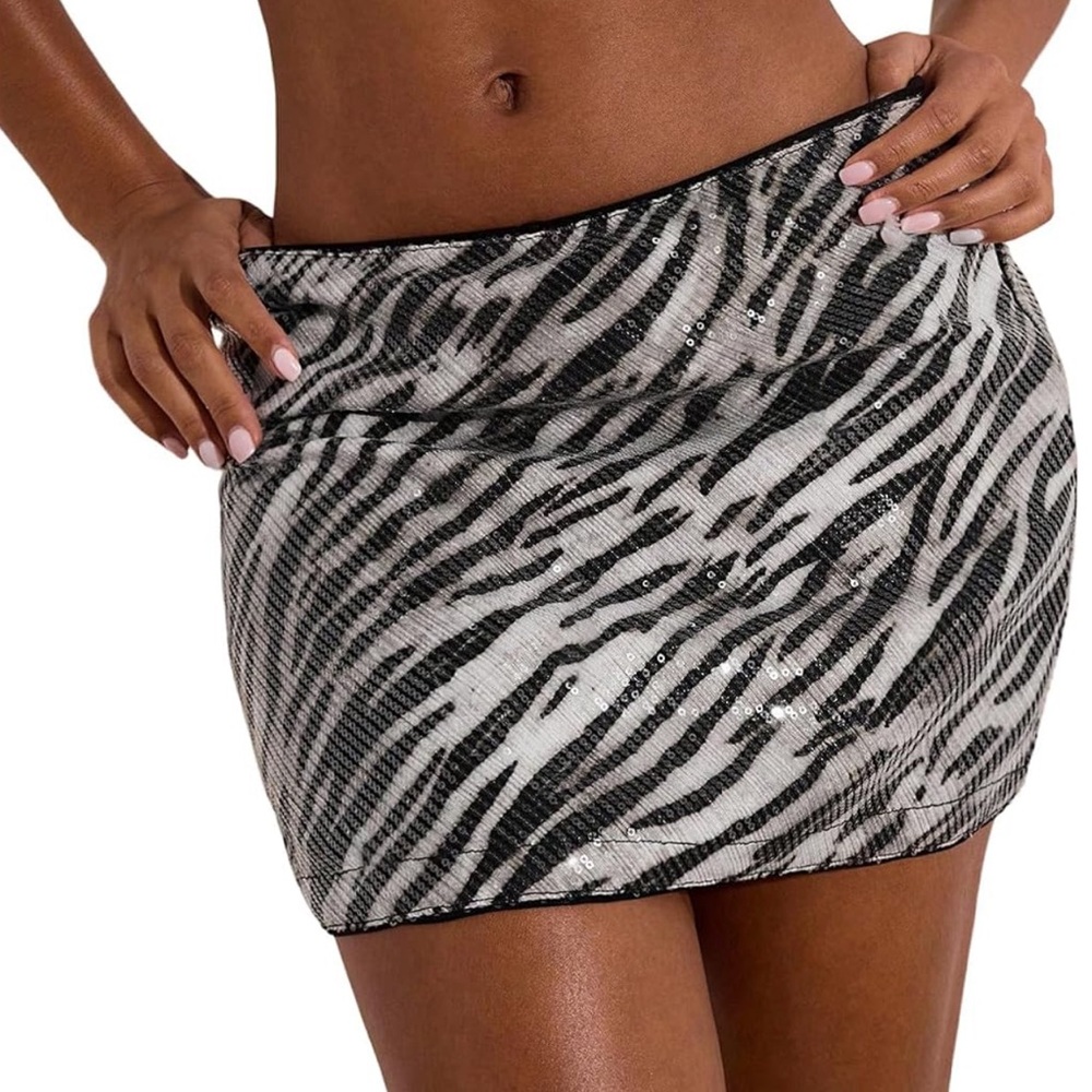 Zebra Sparkly Skort